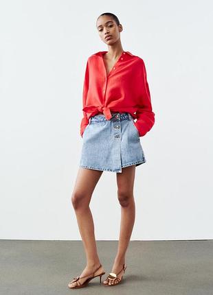 Спідниця-шорти zara блакитна 2