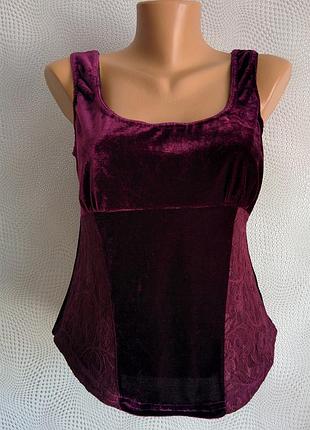 Бархатная майка блуза purple