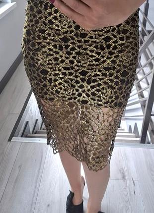 Роскошная женская кружевная юбка