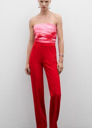 Прямі брюки штани з декоративною строчкою