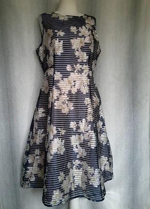 Женское летнее праздничное платье, полу прозрачное вечернее платье в полоску и цветы