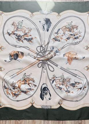 Шовкова хустинка, платок hermes paris «le laisser courre»