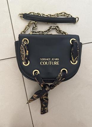 Чорна сумка versace jeans couture