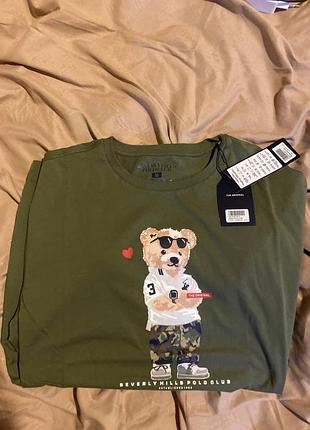 Футболка polo bear ralph lauren унісекс футболка з ведмедем