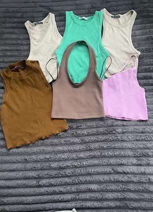 Топи від zara, bershka та hm на хс-с всі за одну ціну