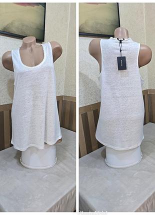 Льняна футболка. massimo dutti.