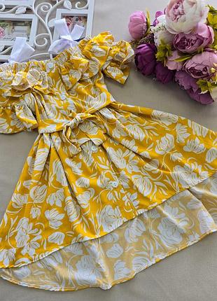 Легкое летнее платье с воланами