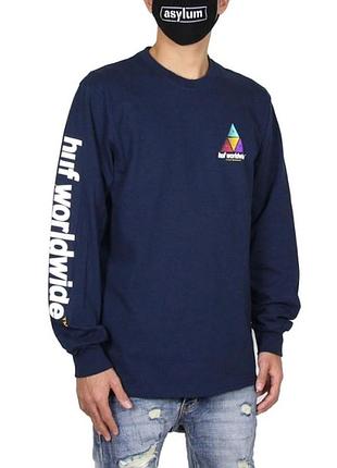 Huf men's prism logo sportif long sleeve tee t-shirt