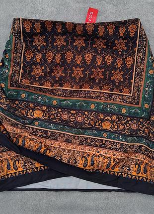 Shein m (38) міні спідниця в платковому стилі асиметрична