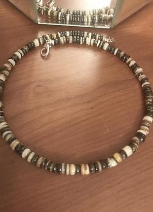 Чокер перламутр ронделі