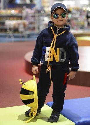 Теплий плющевый костюм 98-122 р-р