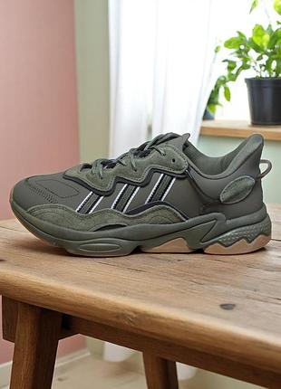 Кроссовки adidas ozweego olive, кроссовки адедас озвученного оливковые (0139)