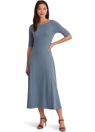 Ralph lauren stretch cotton midi dress платье трикотаж коттон р м