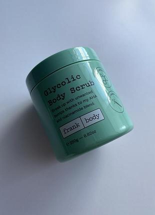 Скраб з гліколевою кислотою frank body glycolic body scrub
