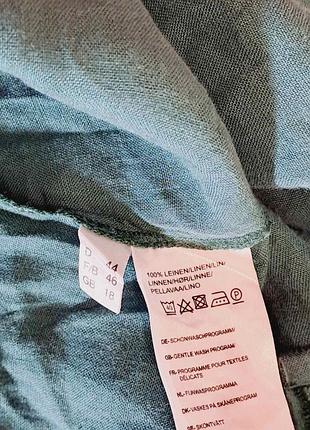 Макси платье лен бохо кармашки#97 3