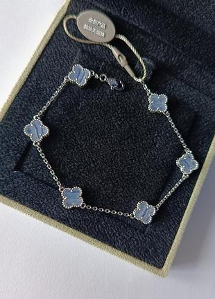 Брендовый браслет мини на 6 клевер в стиле van