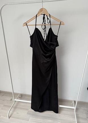 Атласное платье shein