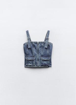 Топ джинсовий zara  34 36 38