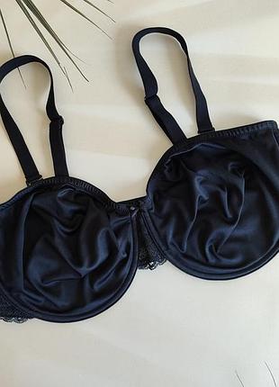 40d/90d черный бюстгальтер балконет с мягкой чашкой на косточках m&s