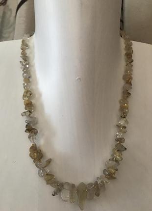 Намисто рутиловий кварц