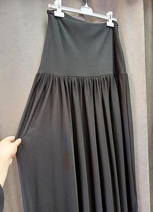 🔥🔥🔥скидка за подписку 🔥🔥🔥 макси юбка черная полупрозрачная h&m размер m