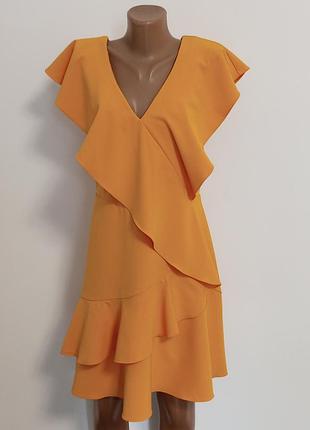 Сукня з воланами віскоза+полієстер,тканина плотна ,стречова добре держить форму