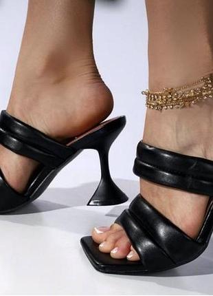 Жіночі мюлі на трендовому каблучку