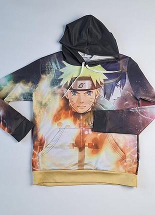 Яркий худи "наруто" с 3d принтом