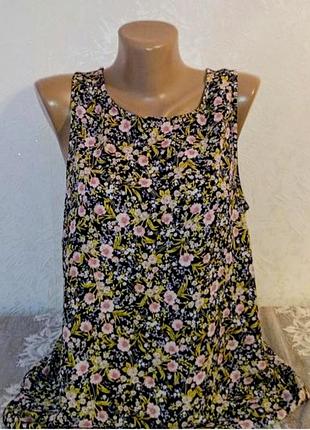 Женская блуза, женская блузка майка цветочный принт, женская одежда