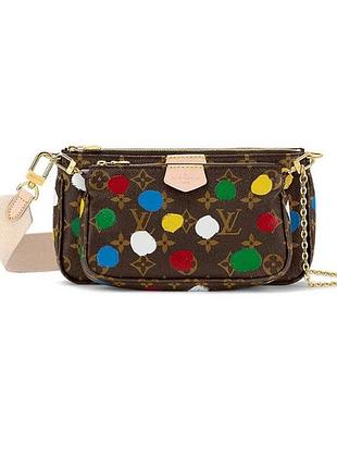 Сумка louis vuitton pochette &yayoi kusama, номерна