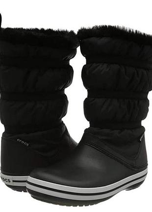 Crocs зимние сапоги Шлепанці winter boot w black