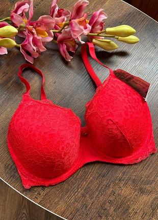 Яскравий мережевний бюстгальтер 70g hunkemoller marine