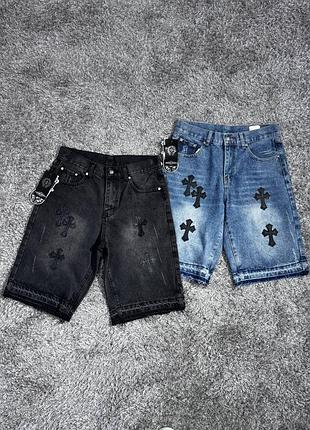 Джинсові шорти chrome hearts