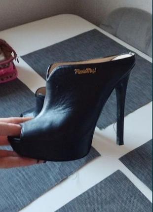 Сабо туфли кожа