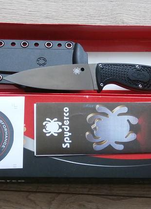 Ніж spyderco enuff 2 black,нож  охотничий cпайдерко 20.2см в ножнах