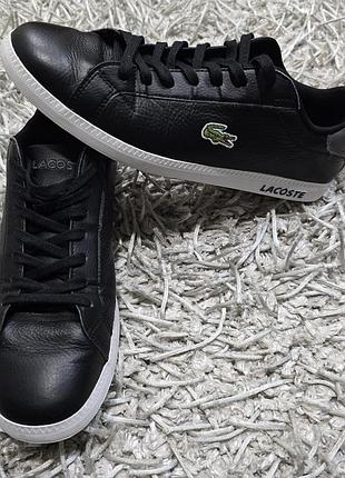 Шикарние кожаные крассовки lacoste.