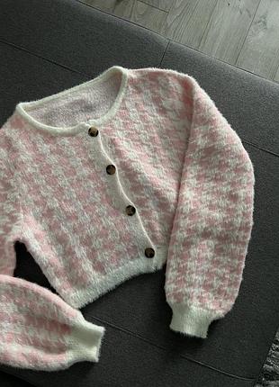 Дуже милий кардиган у гусячу лапку 🌸