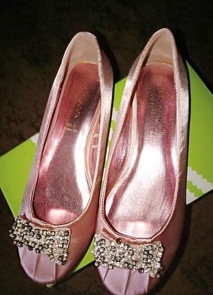 Туфли атласные лодочки, monsoon