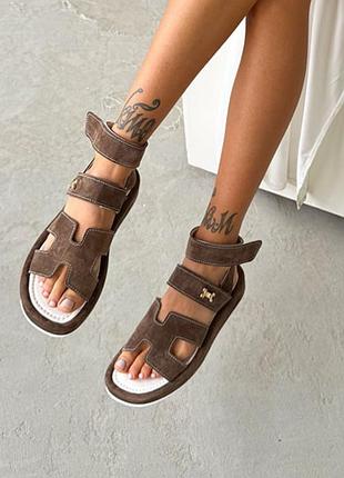 Босоножки женские натуральная замша в разных цветах