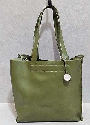 Оливковая кожаная сумка furla, оригинал
