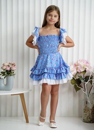 Бомбезное летнее платье для девочки
