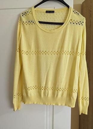 Ефектна лимонно жовта красива жіноча кофта светр🌿