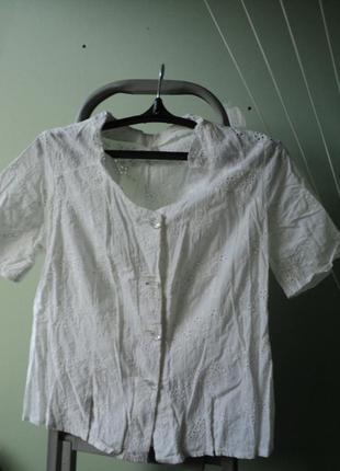 Блузка с прошвой размер 48-50