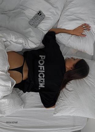 Футболка свободного кроя из хлопка 🖤🌿