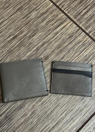 Набір гаманець і картхолдер saunder saffiano wallet від ted baker, оригінал