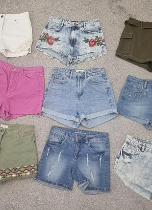 Стильные джинсовые шорты h&m denim xs-s-m