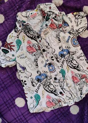 Рубашка тенниска на мальчика супергерои