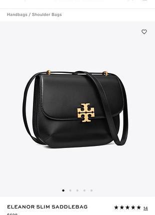 Сумка tory burch eleanor slim saddle bag