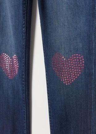 Брендовые джеггинсы для девочки h&m (сша) джинсы сердечко3 фото
