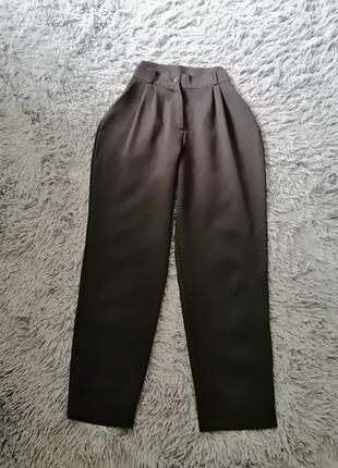 Черные брюки женские высокая посадка